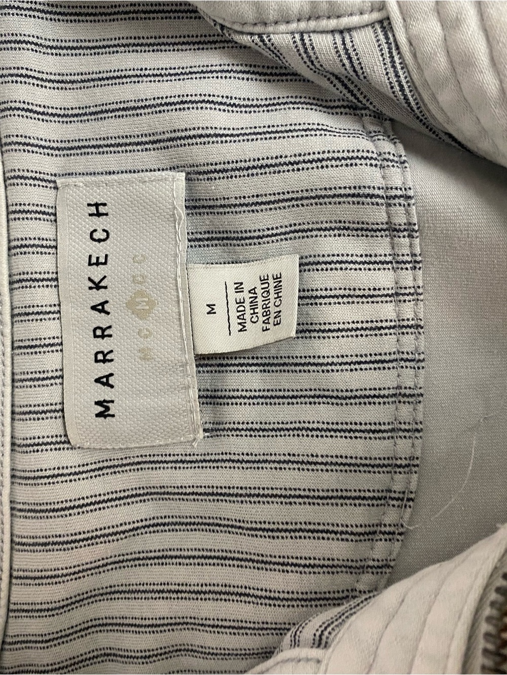 Anthropologie Light Gray Ruffle-Trim Zip Jacket - Picture 2 of 6